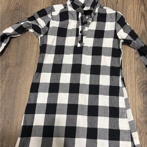 The Children's Place Black & White Buffalo Plaid Kids Dress